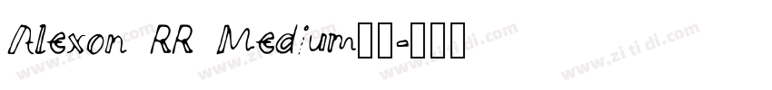 Alexon RR Medium下载字体转换